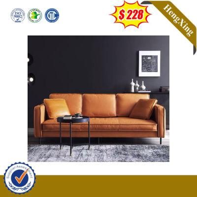 Genuine Leather Metal Double Sofa Classic Good Quality Elegant Sofa