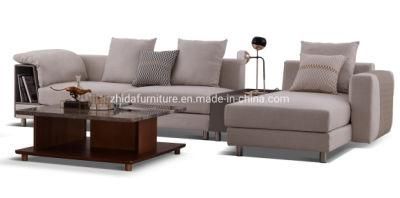 Hotel Modern Furniture Living Room Sofa with Wooden Cabinet