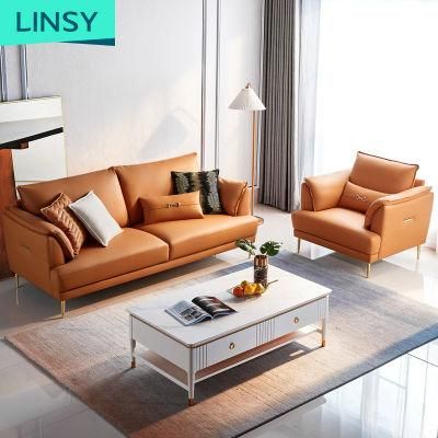 Linsy European Living Room Furniture Luxury Love Seat Grey Lounge Chair Sofa Fabric Sofa S107
