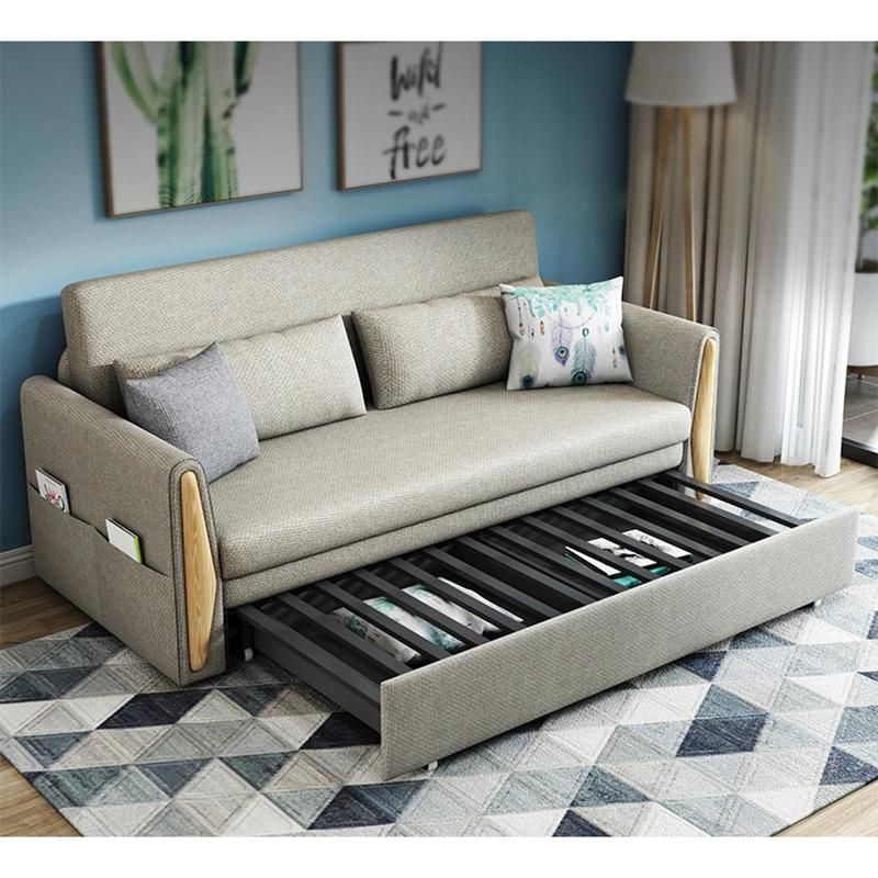 Wholesale Home Furniture Bedroom Multifunction Storage Fabric Sofa Bed