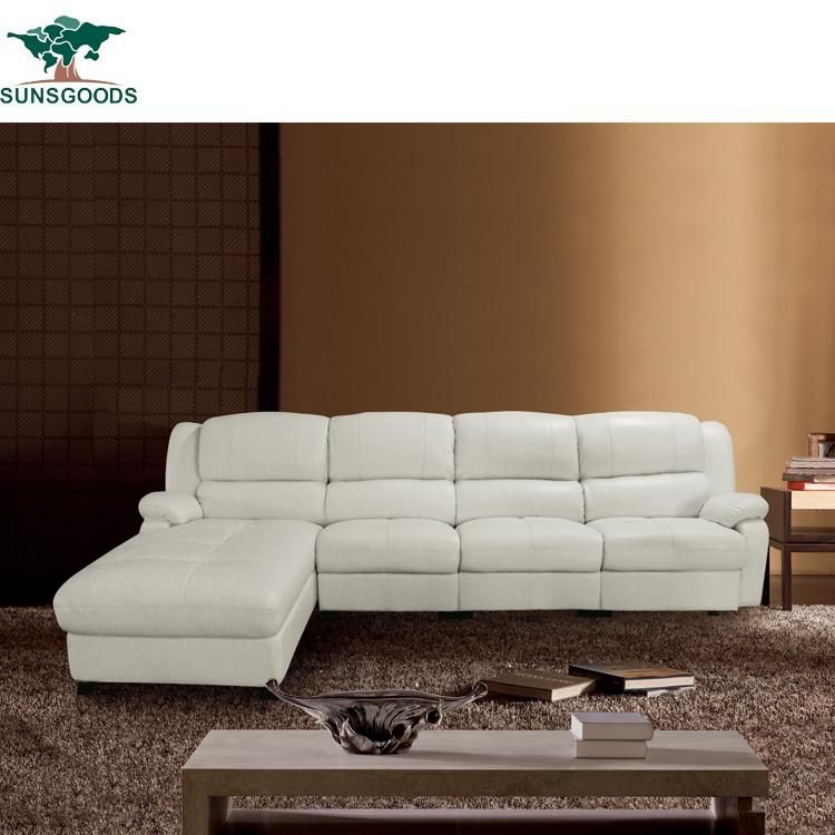 Manufacturer Luxury Popular Design Bedroom Real Leather Corner Sofa Group Sofa Modern Furniture