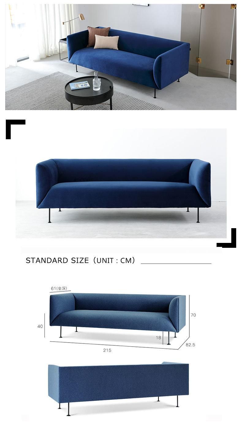 Living Room Furniture Modern Wood Frame Fabric Velvet Recliner Sofa