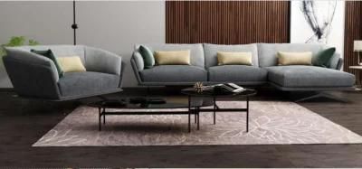Modern Simple Living Room Furniture Leather / Fabric Comfortable Sofa