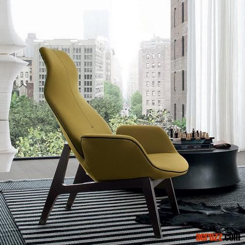 Ventura Lounge Chair Modern Design Fabric Lounge Apartment Sofa Chair Original Design Sofa 2 Seater in Vintage Leather
