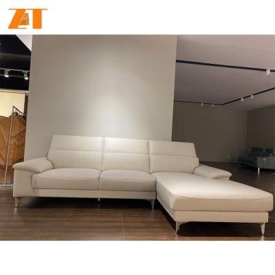 Chinese Modern Soft Furniture L Shape Sofa Modern Extra Comfort 4 Seater Leather Sofa (21052)