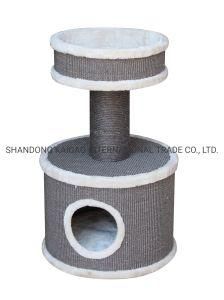 Durable Sisal Made Cat Scratching Tree with Cave and Sofa