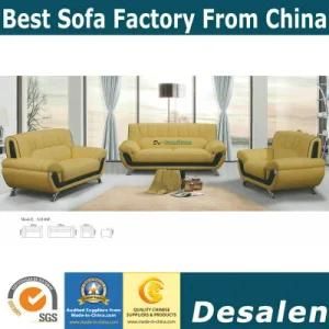 Lemon Color Combination Modern Hotel Furniture Leather Sofa (A1110)