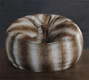 Hot Sale Soft Fluffy Faux Fur Round Bean Bag Lazy Sofa Chair