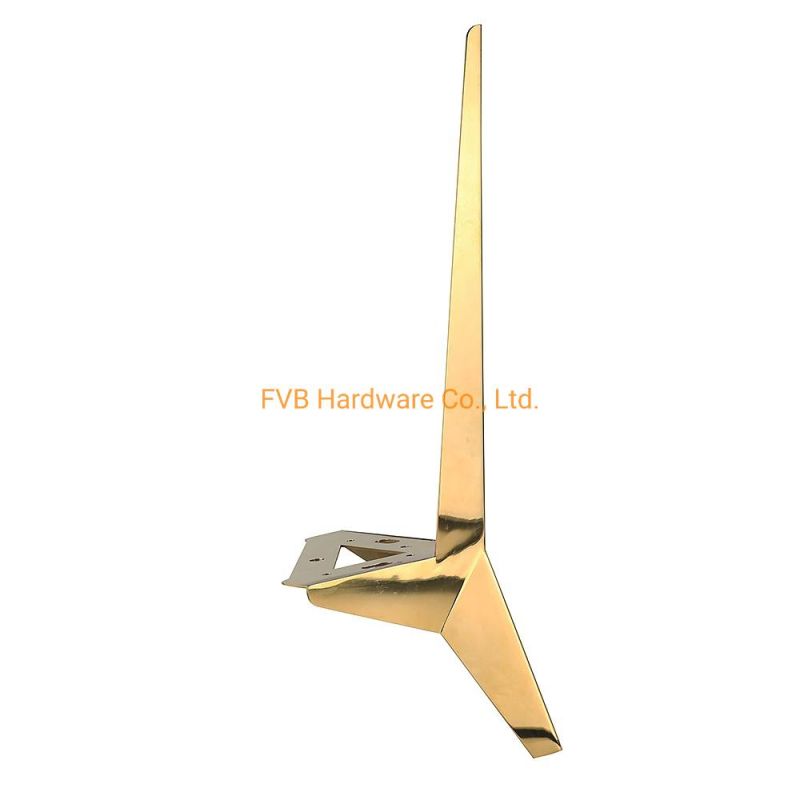 Triangle Stainless Steel Laser Cutting Gold Furniture Leg Sofa Legs Furniture Hardware