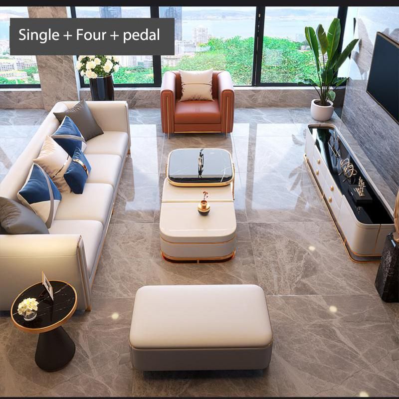 Modern Style Sectional Sofa Stainless Steel Frame Foshan Factory