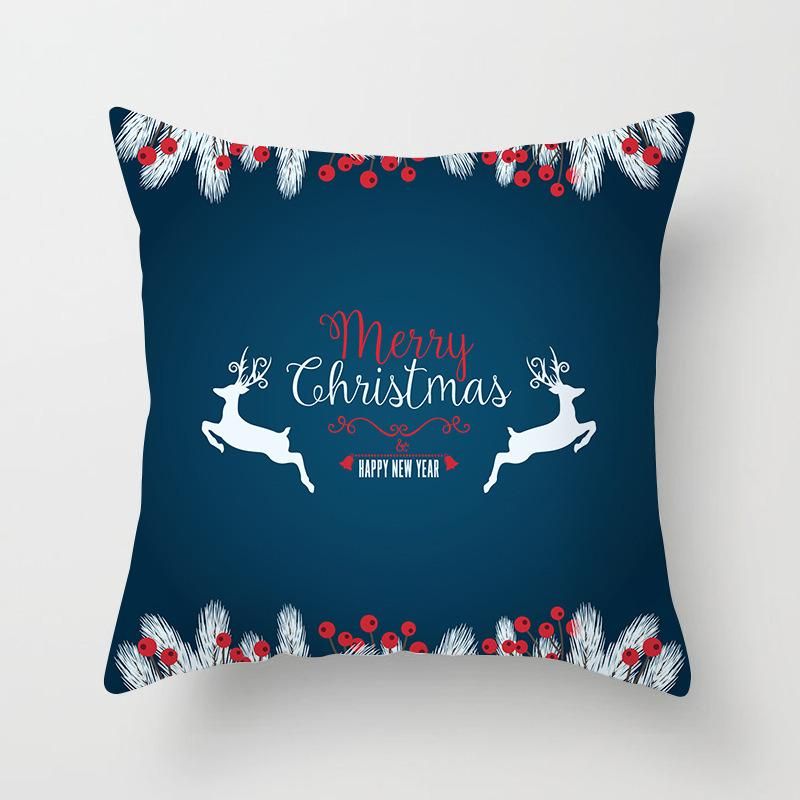 Holiday Decoration Christmas Onrament Christmas Red Deer Back Cushion Cover Sofa Cushion