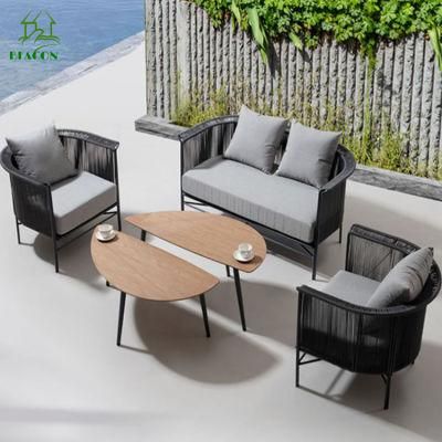 Modern White Aluminum Frame Outdoor Garden Patio Furniture Sofa Set