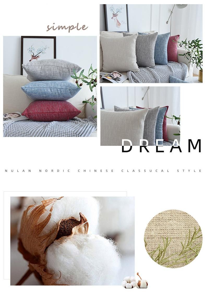 2022 New Hot Cotton and Linen Cushion Wholesale Cushion Cover for Customization