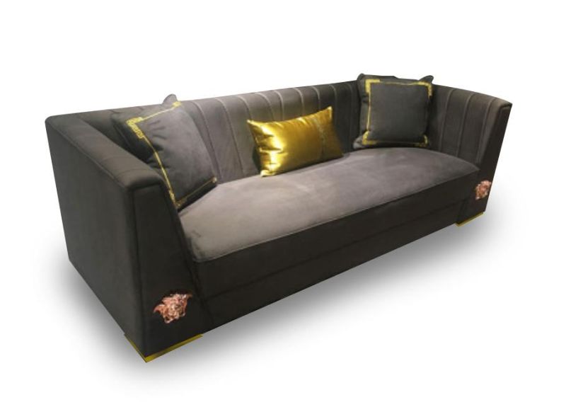Zhida High End Modern Living Room Comfort Fashionable Luxury Home Furniture Italian Design Sectional Velvet Sofa