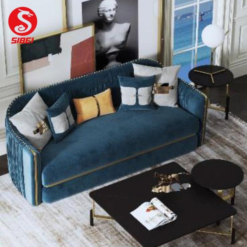 Modern Luxury Sofa Sets Wooden Legs Home Furniture Sectional 3 Seater Settee Living Room Leather Sofa