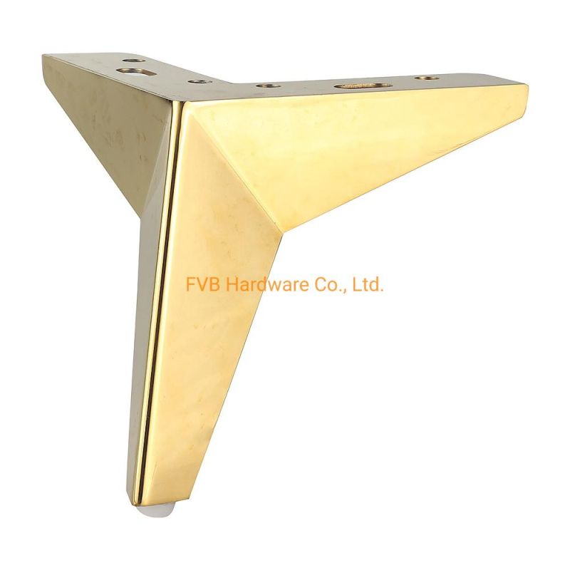 Triangle Stainless Steel Laser Cutting Gold Furniture Leg Sofa Legs Furniture Hardware