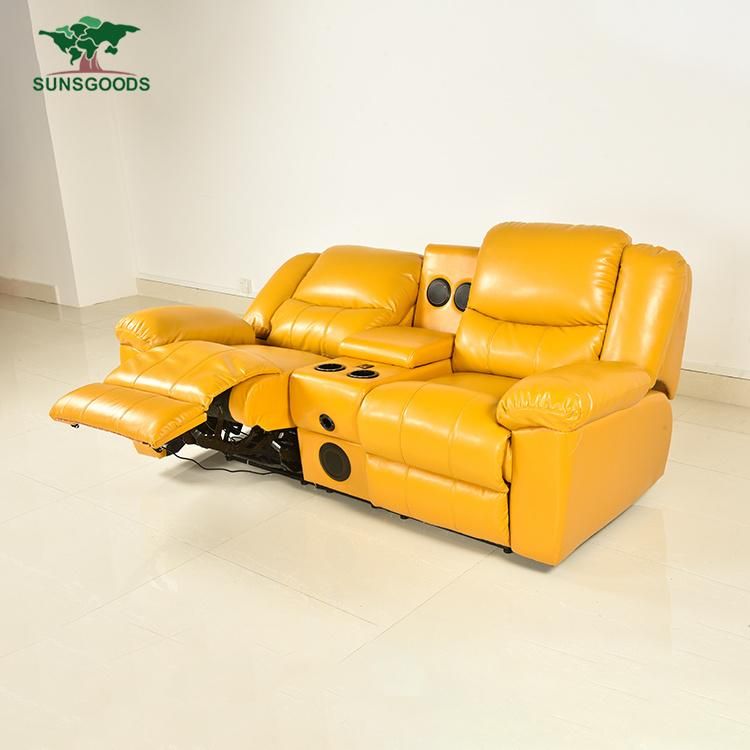 Genuine Leather Living Room Modern Furniture Comfortable Recliner Home Theater Sofa