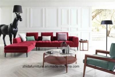 Living Room Furniture Italian Modern Designs Genuine Leather Fabric L Shape Corner Sofa