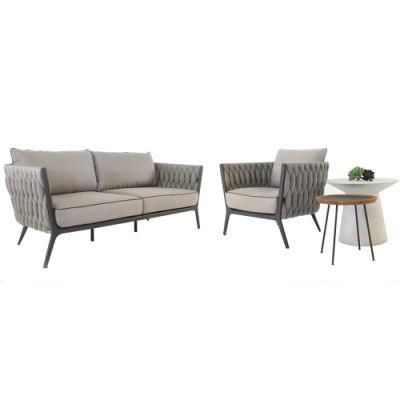 Modern Leisure Home Aluminium PE Rattan Garden Wicker Furniture Sofa