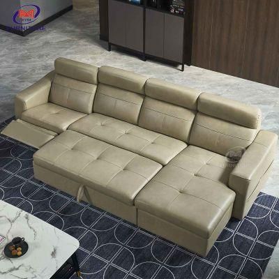 Beautiful Outdoor Modern Living Room Sofa Sectional White Genuine Leather Smart Couch