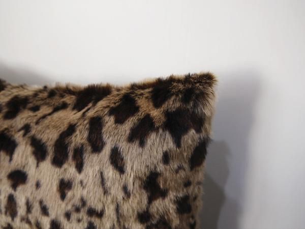 Leopard Jacquard Cushions Faux Fur Pillows Home Sofa Decorative Cushion