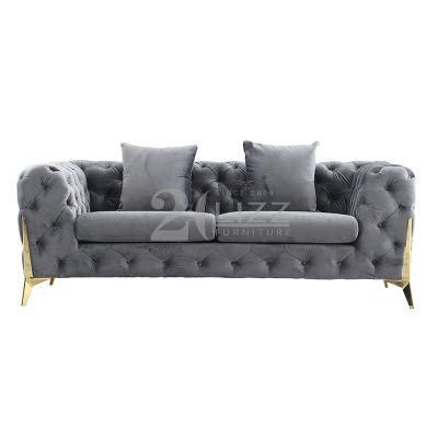 American Wholesale Chesterfield Loveseat Living Room Furniture Fabric Luxury Sofa
