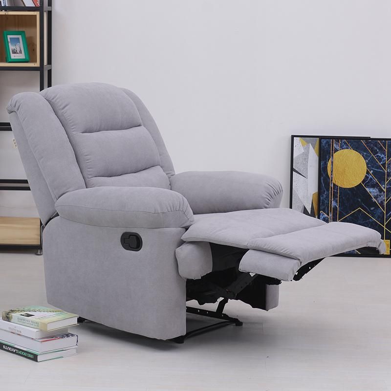 Grey Fabric Living Room Chair Single Seat Leisure Recliner Sofa