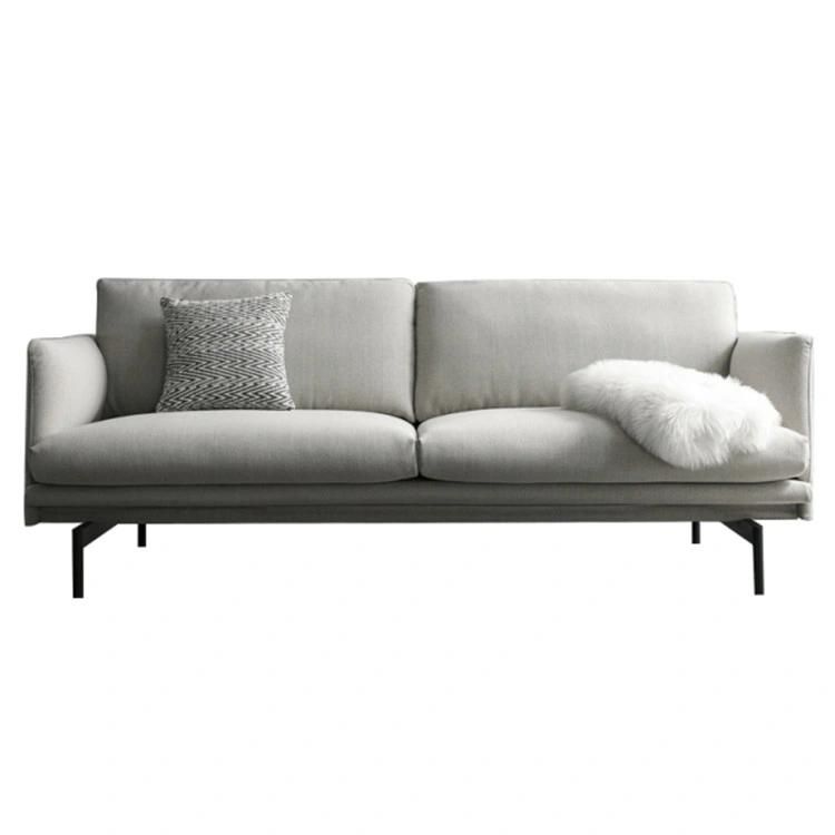 Home Furniture Luxury Comfortable Sofa Living Room Sofa Hight Arm Three Seat White Fabric Sofa