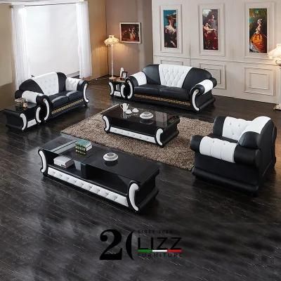Modern Home Hotsell Furniture Luxury Velvet Fabric Couch Unique Sectional Genuine Leather 1+2+3 Sofa Set
