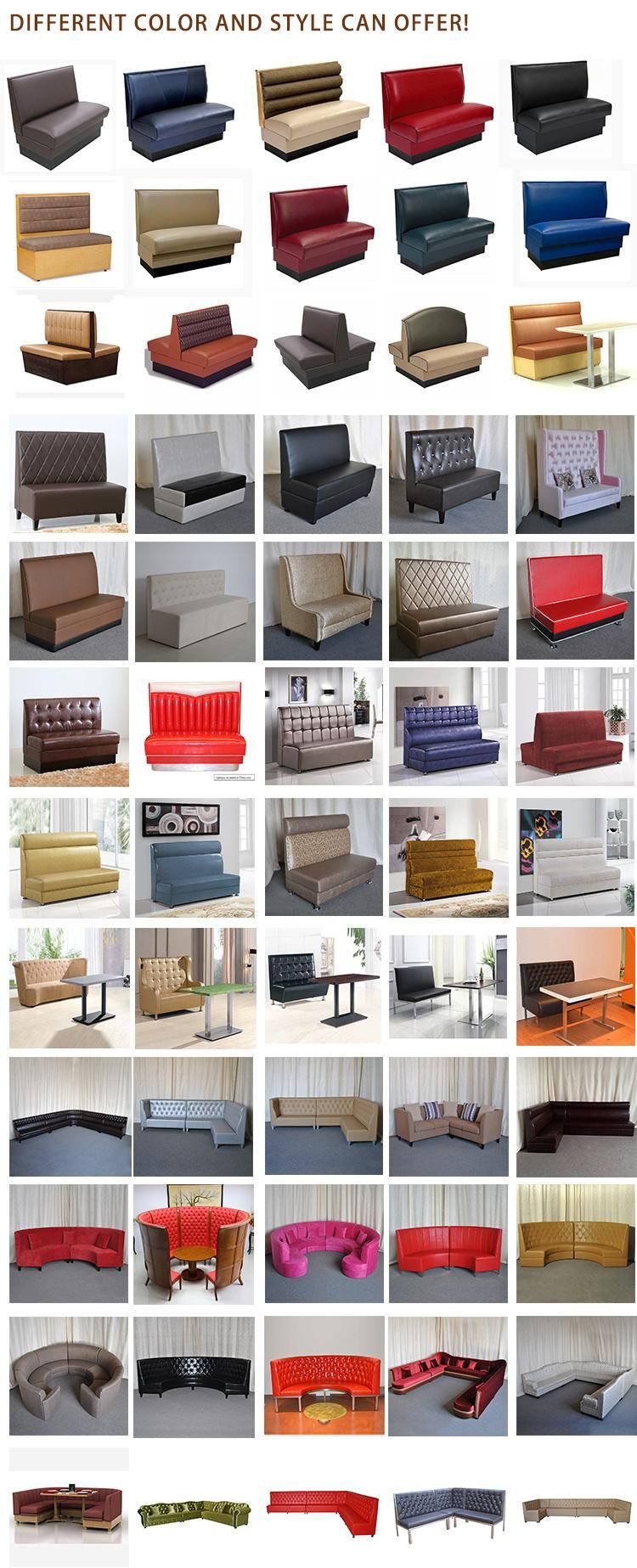 (SP-KS118) American Style Upholstered Restaurant Single Booth Sofa