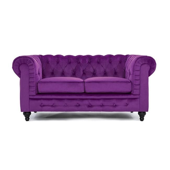 Chesterfield 2 Seats Velvet Sofa