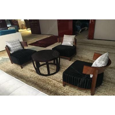 Custom Design High Density Foam Fabric Lounge Chair Sofas for 5-Star Hotel Furniture Sets SD4004