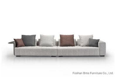Italian Design Low Back High-End Modern Living Room Fabric Corner Sofa