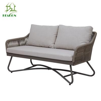 Modern Leisure Weatherproof Luxury Outdoor Garden Aluminium Loveseat Sofa