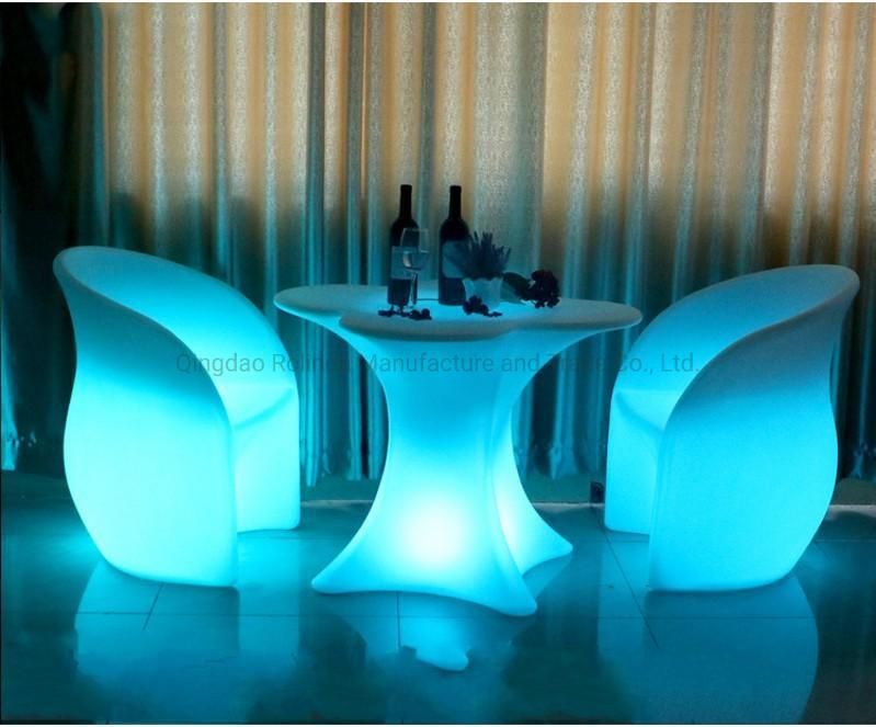 PE Plastic Cordless LED Sofa Chair LED Light up Chair for TV Furniture /Home /Nightclub Bar/Party