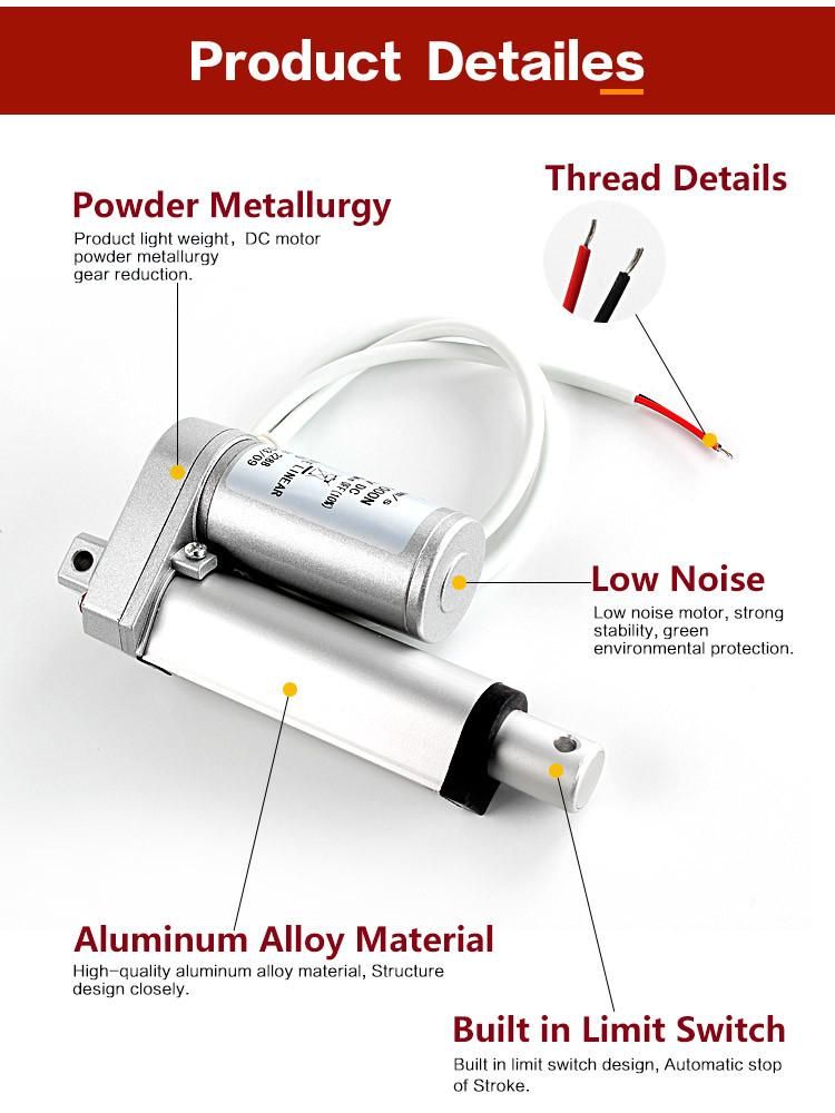 CE Approbation Electric Linear Actuator Motor Lift