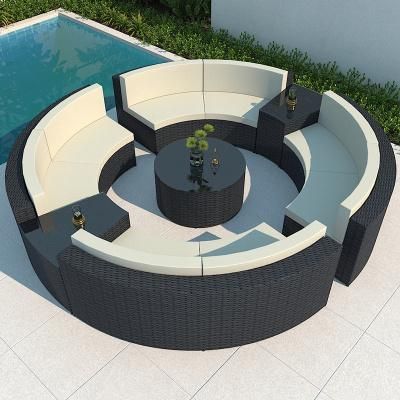 Garden Garden Outdoor Sofa Hotel Round Rattan Furniture Outdoor Sofa