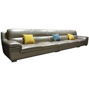I Shape Modern Living Room Furniture Genuine Leather Sofa (8016)