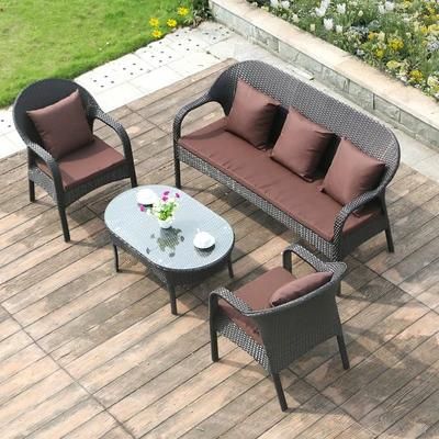 Outdoor Rattan Sofa Chair Balcony Living Room Rattan Table Chair