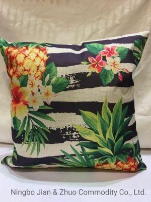 Custom Polyester Digital Printing Pineapple Stripes Pillow Cushion Used for Home Decoration and Cars
