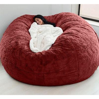 Extra Large 6FT 7FT Bean Bag Chair Soft Foam Stuffed with PV Fleece and Suede Fabric Sofas Lazy Sofa Bed No Foam Filling