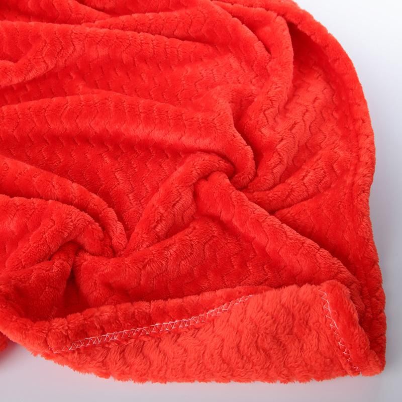 100% Polyester Super Soft and Cozy Microfiber Jacquard Blanket for Sofa Super Soft Fleece Blanket Flannel Fleece Blanket F