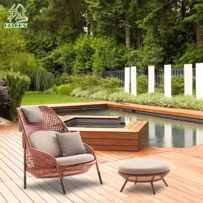 Outdoor Wicker Furniture Rope Garden Rattan Single Sofa