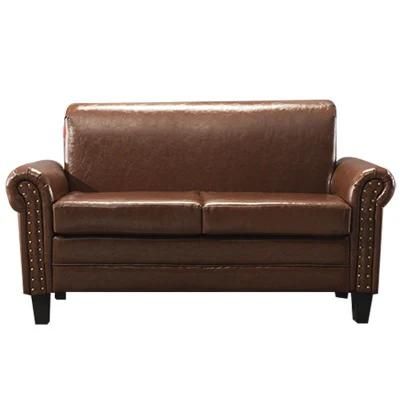 Hot Sales Leather Furniture Retro Small Living Room Oil Wax Leather Sofa