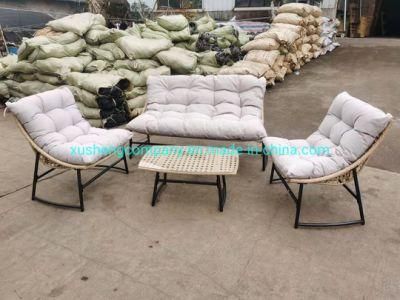 Comfortable Outdoor Wicker Sofa Balcony Rattan Furniture Home Table Set Garden Sofa