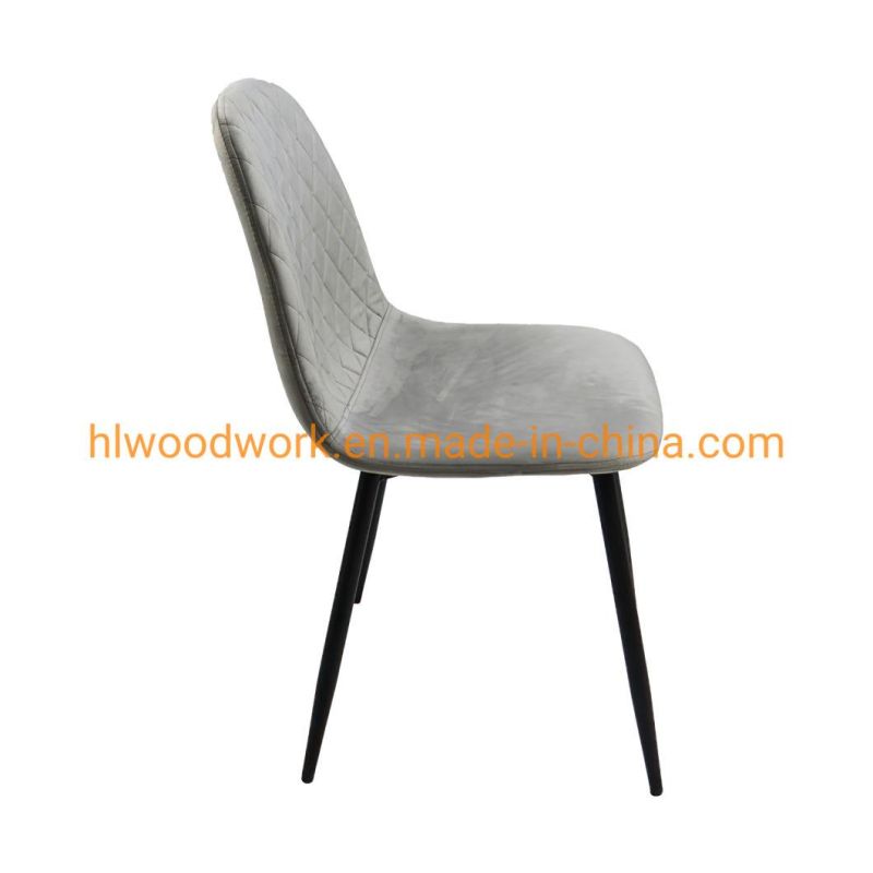 Modern Design Home Outdoor Restaurant Furniture Sofa Chair PU Faux Blue Dining Chair for Living Room Fashion Design Upholstered Backrest Home Furniture