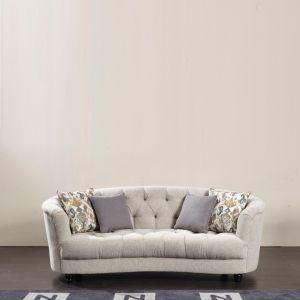 Three Seat Fabric Sofa with Buttons for Living Room Furniture