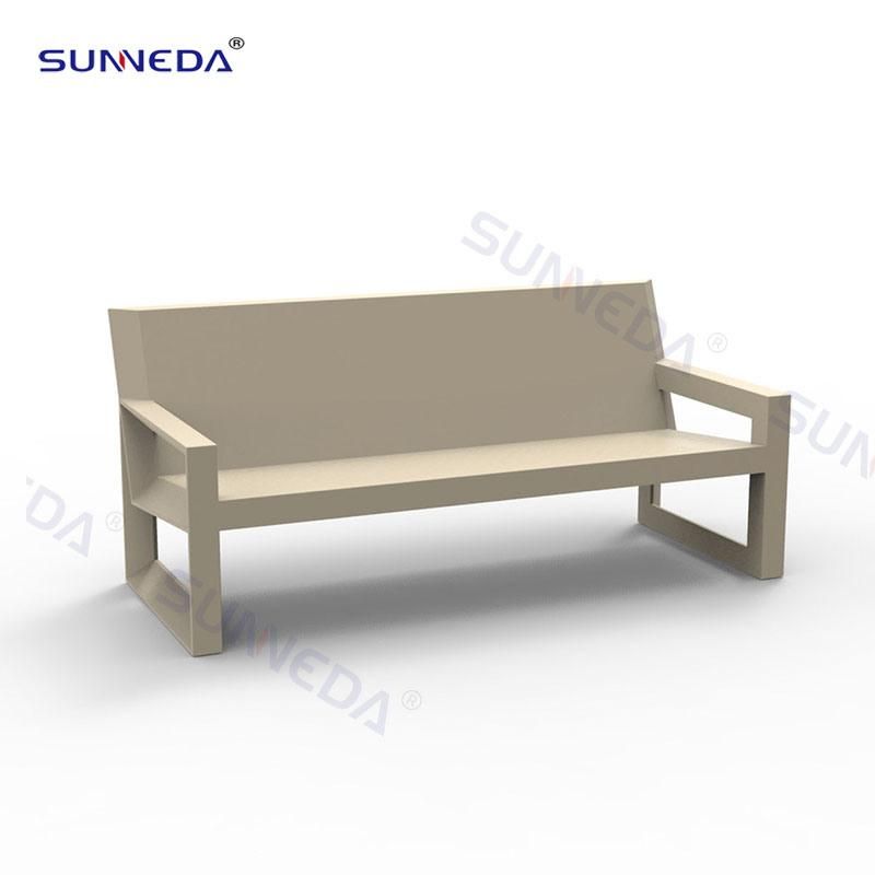Garden Commercial Sofa with Golden Outdoor Professional Powder