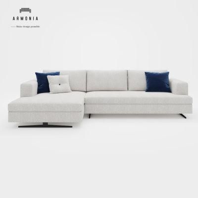 China High Back Fabric Modern Furniture L Shape Living Room Recliner Sofa