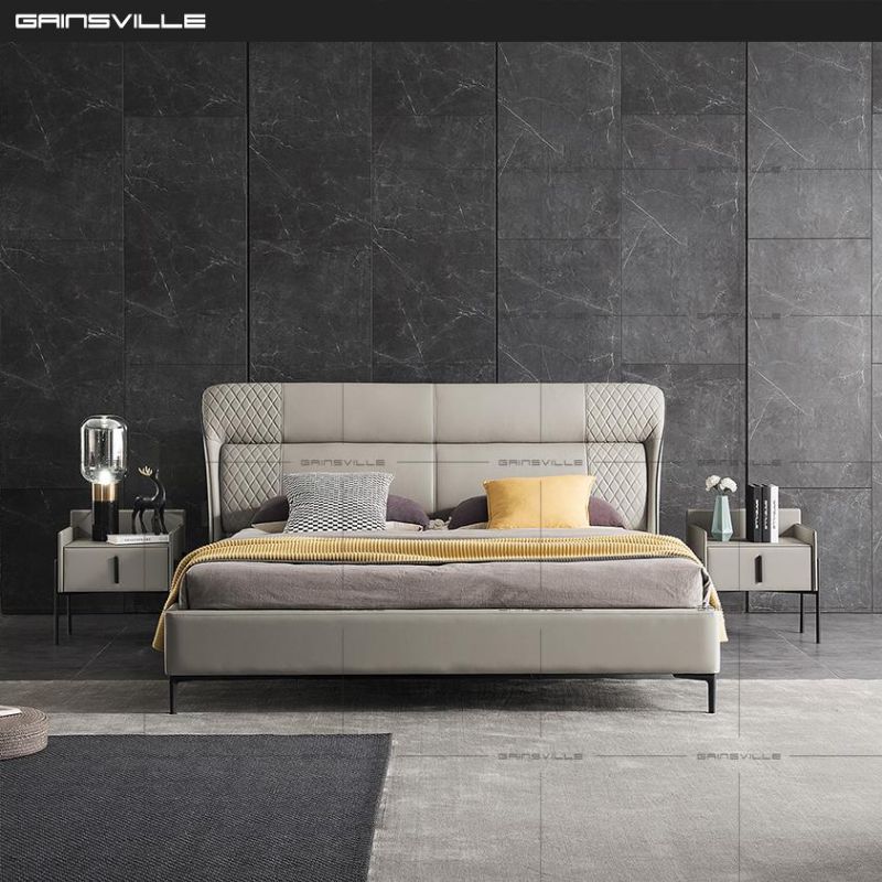Modern Eurpean Bedroom Furniture King Beds Wall Bed Sofa Bed Gc2001